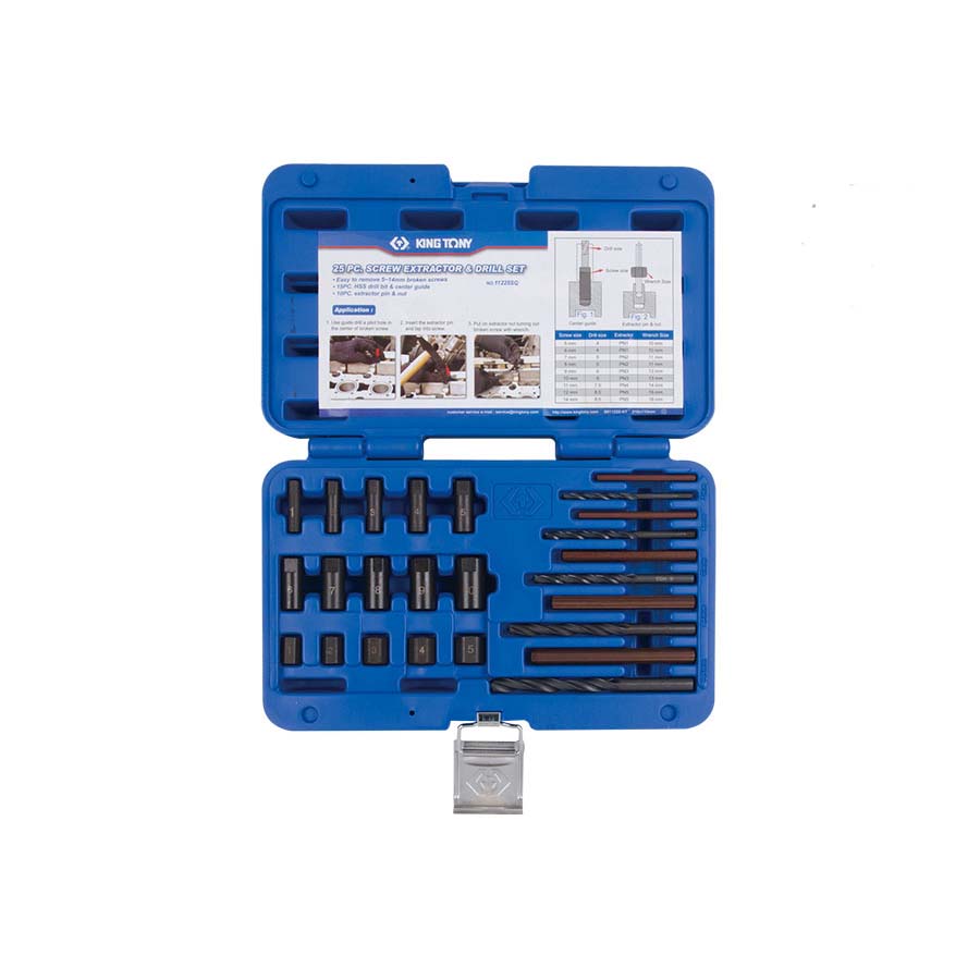 25 PC. Screw Extractor & Drill Set 11225SQ